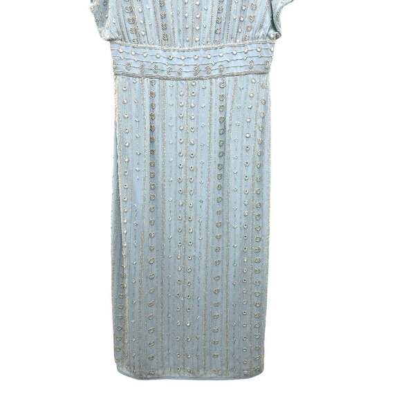 Mac Duggal Blue Embellished Midi Dress - Picture 7 of 9